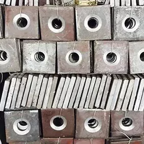 Finished-rolled threaded backing plate