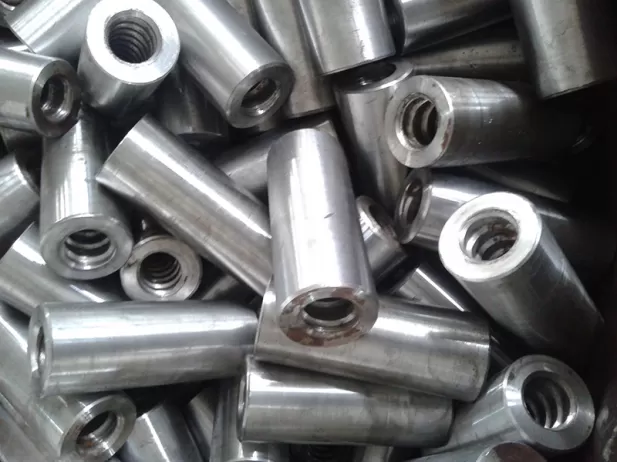 Finish-rolled threaded coupler